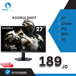 شاشة KOORUI GN07  27 بوصة – 170Hz – 1ms – 2K QHD بسعر مميز