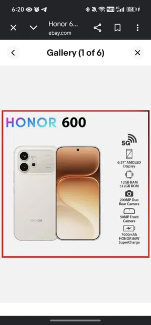 Very clean  Honor 600