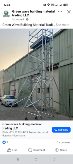 Aluminum Scaffolding for sale.
