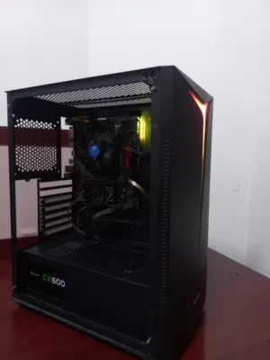 الحقق كومبو قطع بيسي i5 9400f MOTHERBOARD TUF H310M-PLUS GAMING مبرد هوائي كيس بورسبلاي 600W 320GB