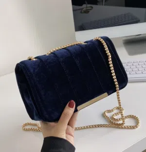 Velvet shoulder bag
