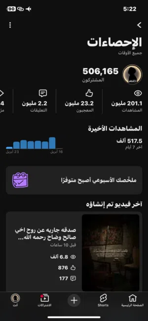قناة يوتيوب 500 ألف مشترك للبيع  توثيق وأرباح  البيع عبر وسيط ماريو ستور
