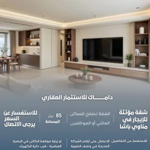 شقة مؤثثة للإيجار في مناوي باشا