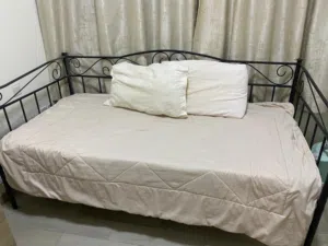 Bed with mattress