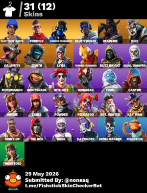 حساب فورت 129 سكن من السيزون الثاني