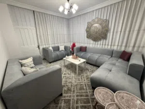 طقم كوفي كورنر بابلي 3×3 ثنائية قياس 170 سم المواصفات: خشب لاتيه متين وقوي قماش لينين فاخر تفصيل