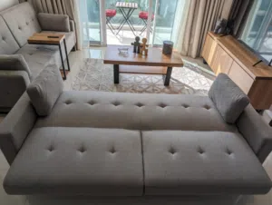 شقه 3 غرف مفروشه فرش فندقي بالموج بنايه liwan 3bhk flat with good furnished in mouj liwan bulding