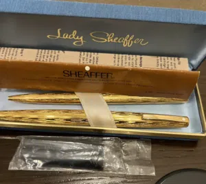 للبيع: طقم أقلام Lady Sheaffer ذهب 14K (حالة متحفية النادرة)