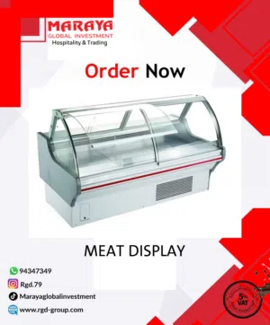 Maraya Kitchin Equipment  - Meat Display -Vertical Chiller  Double Glass Door