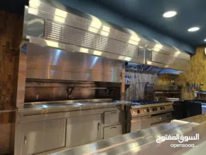 تجهيز مطاعم معدات مطاعم شفاطات هودات توربينات جرلات شوايات طاولات ستيل أحواض غسيل ثلاجات مطاعم أفران