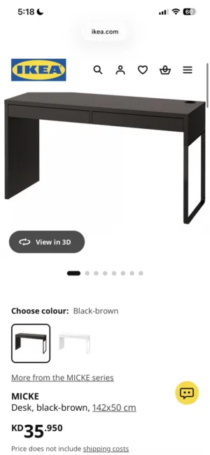 IKEA micke desk black