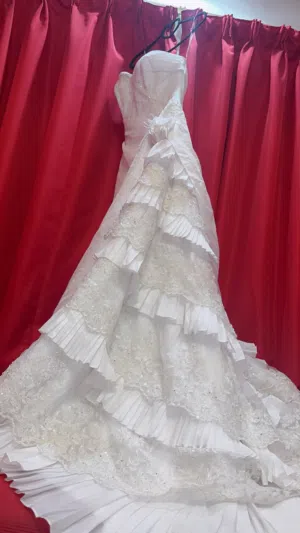 White wedding gown