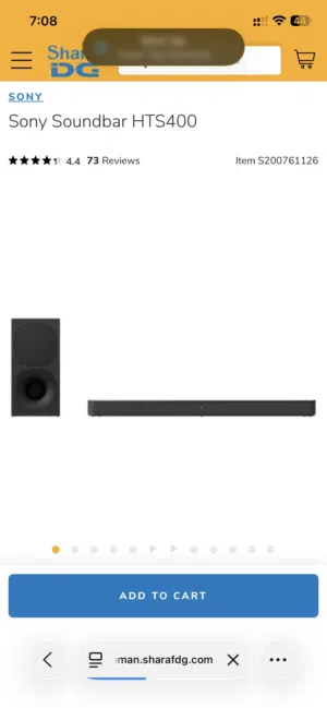 Sony Soundbar HTS400