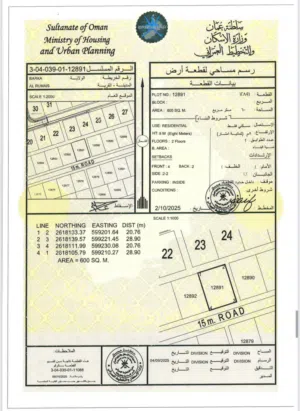 (أنا المالك) أرض سكنية فـ بركاء / الرميس شمال (مخطط أول خط من الشارع العام)