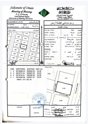ارض للبيع في ولاية المصنعه