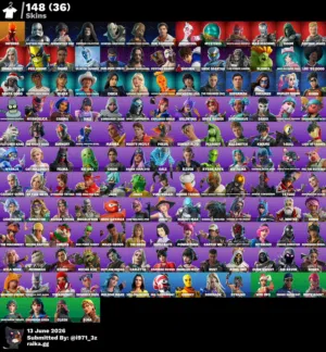 حساب فورت نايت فيه اسكنات عرق فيه 2200VB