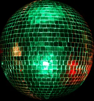 Disco Mirror Ball With Motor And Wooden Box