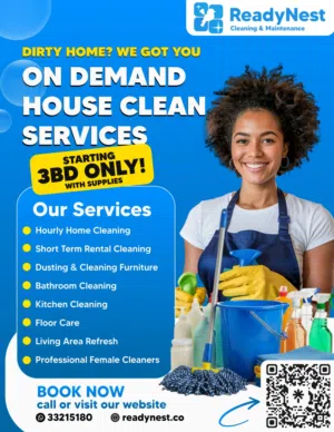 ReadyNest Cleaning & Maintenance  Fast, Reliable & Affordable