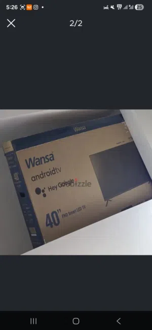 Wansa Android TV 40 inch used few time with box   Wall. Mount purchased separately