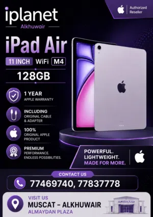 Apple i pad Air 11 inch M4 WiFi 128GB one year apple warranty also amazing