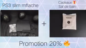 OFFRE EXCLUSIVE À TANGER : PS3 Slim mflache avec 2 Manettes + Jeux installés + Cadeau Sel de Bain Ma