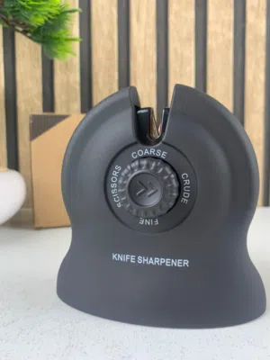 Aiguiseur de Cou-teaux et Ciseaux 3en1 avec Sélecteur Rotatif – أداة شحذ السكا-كين والمقص