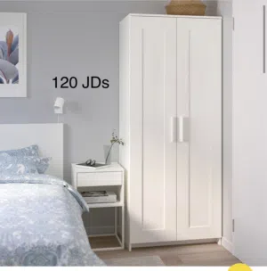 White ikea closet