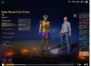 PUBG high Inventory Account for sale , Pharoah suit Plus X suit