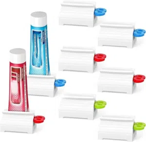 Toothpaste Tube Squeezer Dispenser, Toothpaste Roller Holder for Bathroom