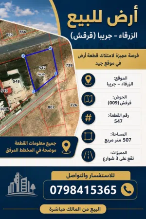 Residential Land for Sale in Zarqa Graiba