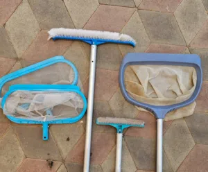 Pool brush and skimmer net