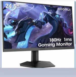 شاشتين قيمنق شاشه أساسيه 180hz 24.5inch 1ms وشاشه جانبيه 22inch 100hz 1ms مع ستاند واحد خارجي
