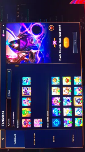 حساب LOL فخم مع 365 سكن + سكن ليجيندري TFT – ماستر TFT ودايموند رانكد