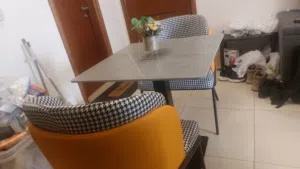 Modern Dining Table with 2 Stylish Chairs – Like New