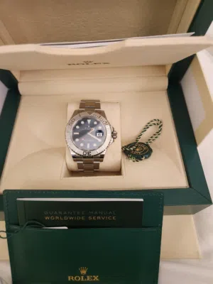 ساعة رولكس يخت ماستر اول مالك بحاله جديدة مع كافة المرفقات،Rolex Yacht-Master watch, first owner,