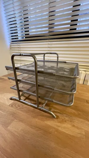 IKEA DOKUMENT Letter Tray – Grey Metal Mesh – Brand New منظم أوراق  - شبك معدني رمادي
