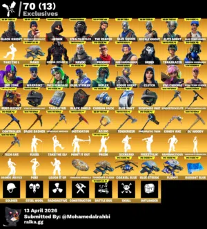 حساب فورت نايت نادر ويربط كامل الاجهزة