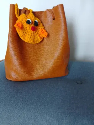 1Crochet coin , card or key holder bag