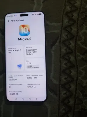هونور ماجيك 7 برو حاله ممتازة honor magic 7 pro