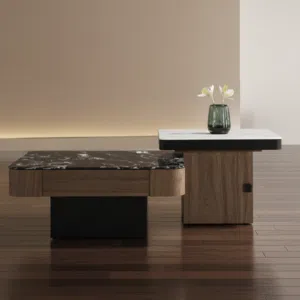 طاولة قهوة خشبية مودرن بتصميم عصري وأنيق - WT-02# (1+1)