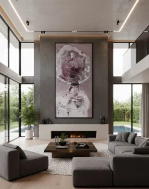 لوحه فنيه تعبيرية تجريدية