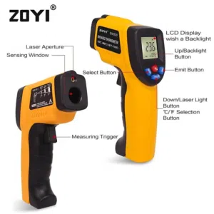ميزان حرارة لايزر (ليس طبي) ZOYI Digital Precise Handheld Infrared Temperature L