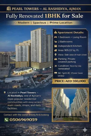 905030 ft² 1 Bedroom Apartments for Sale in Ajman Al Rashidiya