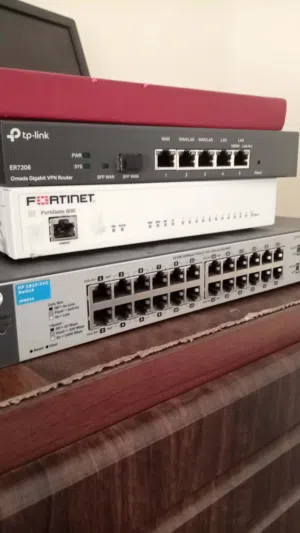 راوتر VPN tp-link  Switch HP Firewall fortinet 80e