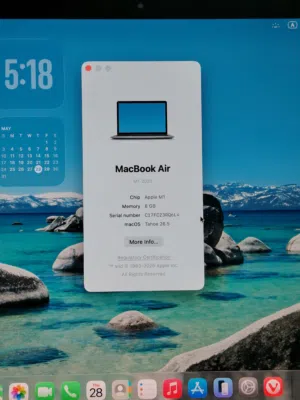 Apple MacBook Air M1 8GB / 256GB Excellent condition