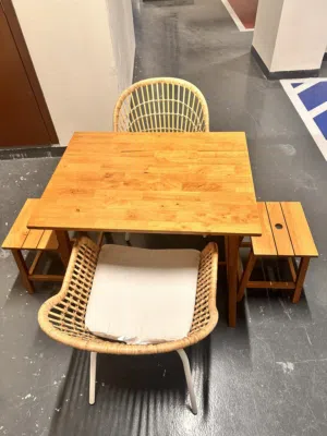 Table and chair wood