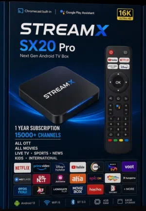 LIVE TV SET-TOP BOX WITH 1 SUBSCRIPTION