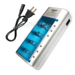 شاحن بطاريات متعدد الاحجام AA/AAA/9V/C/D battery charger