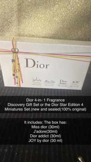 Dior 4-in- 1 Fragrance Discovery Gift Set or the Dior Star Edition 4 Miniatures Set.