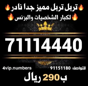 أرقام هواتف مميزة جداً ثاني و ثلاثي مرتب و رباعي و خماسي و سداسي وكل من ألارقام يلس يخطر في بالك vip